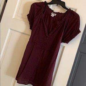 Motherhood Maternity Embroidered Burgundy Top 🎀